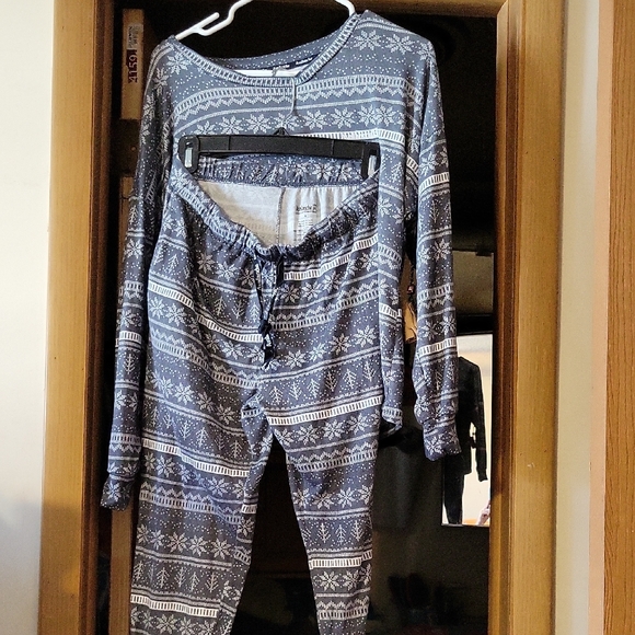 Avalanche Blue Patterned Pajama Set - Picture 1 of 1